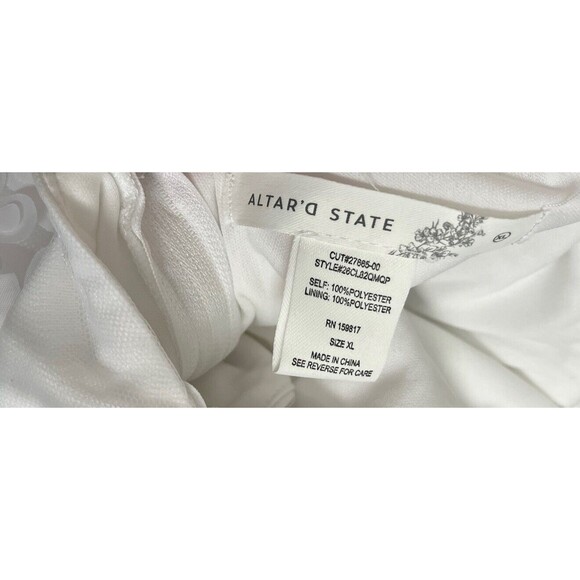 Alter’d State Aurora Floral Mesh Babydoll Mini Dress XL Spaghetti 3D Flower - Picture 7 of 8